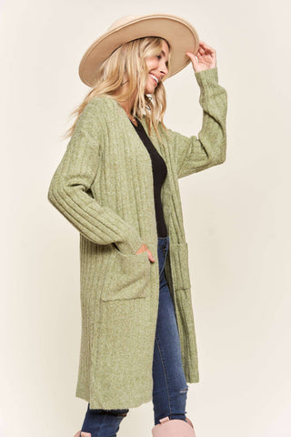 LESW2616X-PLUS CABLE CARDIGAN: Oatmeal / 1XL