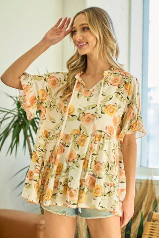 SALE-Fly to the floral top