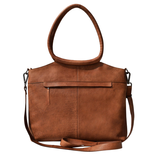 Starstruck Handcrafted  Leather Tote Bags: Cognac