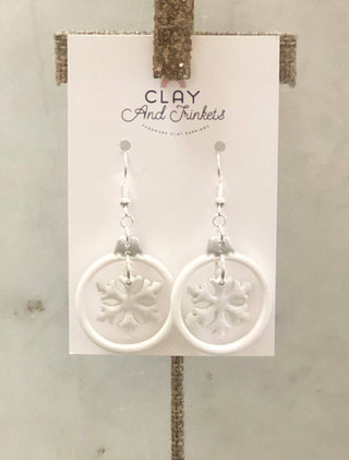 Snowflake Ornament Dangle Earrings #1