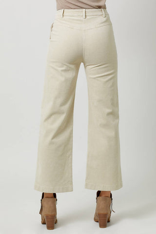 60879 Washed Corduroy Trousers: Sand / Large