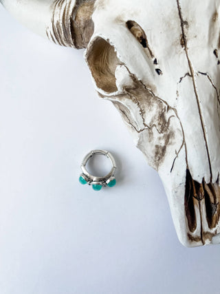 Western Stretch Opal Resin Ring: Turquoise