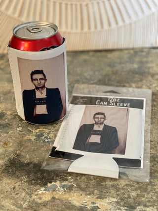 "Johnny Cash" Neoprene Can Sleeve: No Packaging. Just Product.