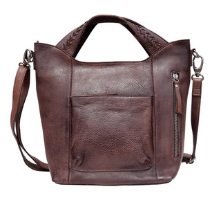 Mason Handcrafted Leather Tote/Crossbody Bags: Charcoal