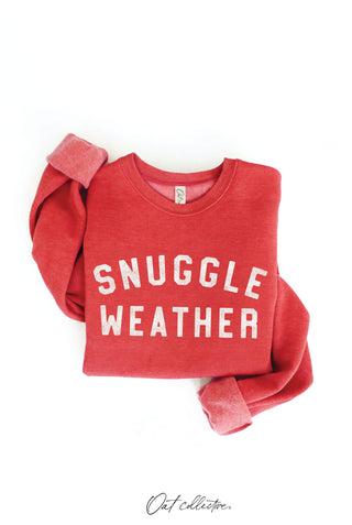 SNUGGLE WEATHER Graphic Sweatshirt   : TAN / L