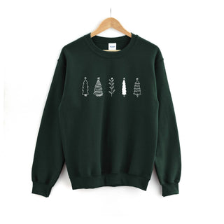 Christmas Sweatshirt - Christmas Tree Shirt - Holiday Sweat: Olive Green / S - Unisex