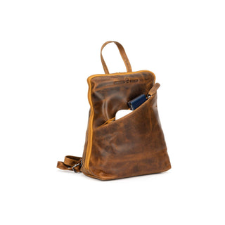 Leather Backpack Claire GW658816: Brown