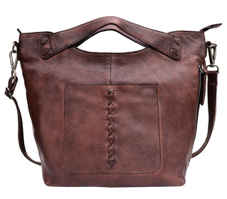 Nala Handcrafted Leather Tote/Crossbody Bags: Hazel