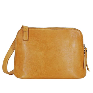 Luna Handcrafted Leather Crossbody: Cognac