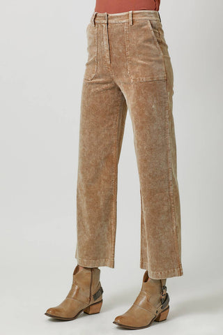 60879 Washed Corduroy Trousers: Sand / Medium