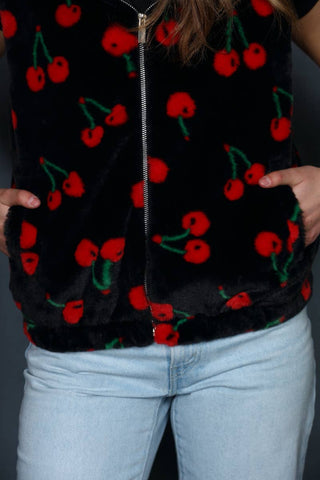 Faux Fur Zip Up Vest