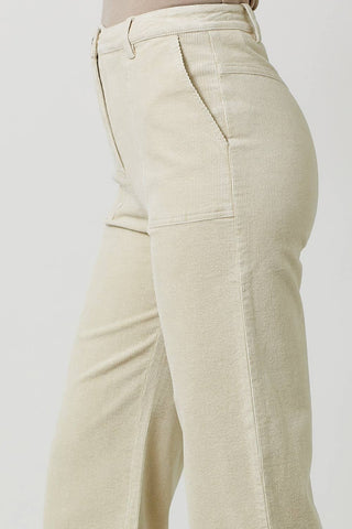 60879 Washed Corduroy Trousers: Sand / Large