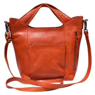 Mason Handcrafted Leather Tote/Crossbody Bags: Charcoal