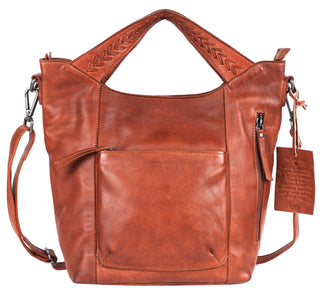 Mason Handcrafted Leather Tote/Crossbody Bags: Charcoal