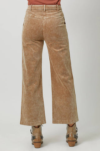 60879 Washed Corduroy Trousers: Sand / Large