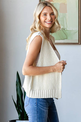 KNIT VEST CARDIGAN