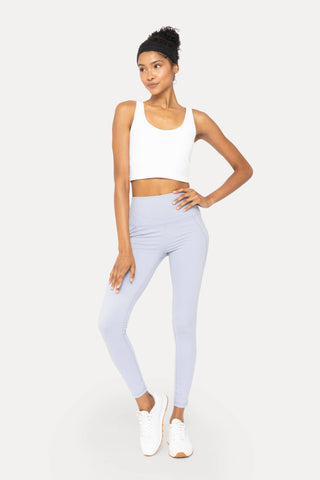 Tapered Band Essential Solid Highwaist Leggings: BLACK / S:M:L (2:2:2)