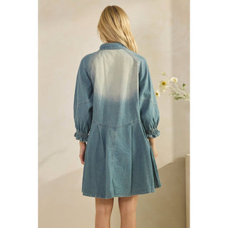 SALE Overfit Button Down Denim Shirt Dress