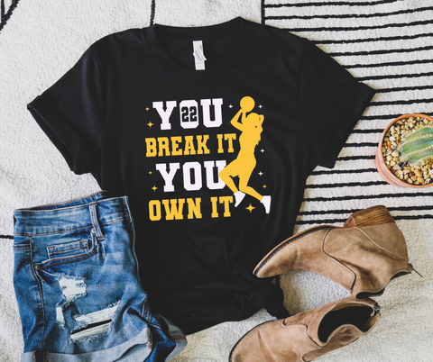 You Break It, You Own It Clark Black Graphic Tee: Large