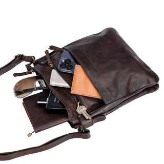 Leather Shoulder Bag Robbie GW6851: Cognac