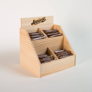 Wooden Caramel Display for Bulk Caramel - Handmade in USA!: 4 Pocket Display