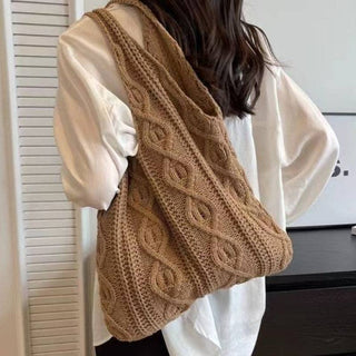 Crochet Tote Bag Beach Knitting Bag