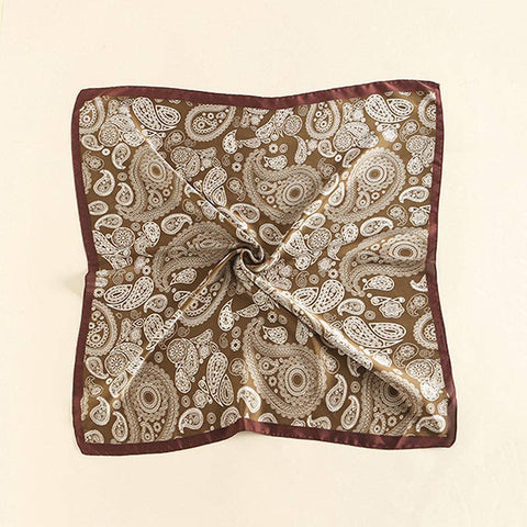 Scarvii - Paisley Scarf Head Wrap: BROWN