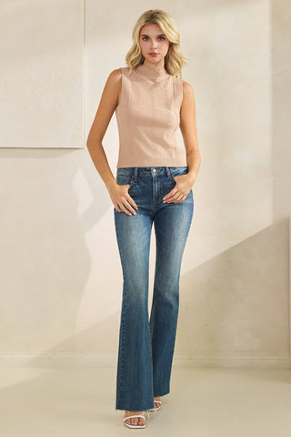MOCK NECK KNIT TOP
