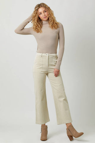 60879 Washed Corduroy Trousers: Sand / Large