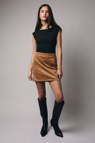 SUEDE MINI SKIRT