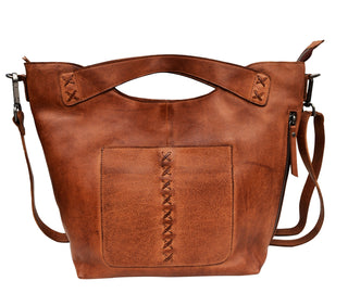 Nala Handcrafted Leather Tote/Crossbody Bags: Hazel