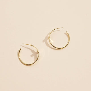 Cross Gold Dip Hoop Earrings: White Gold / One / 4DE38035