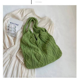 Crochet Tote Bag Beach Knitting Bag