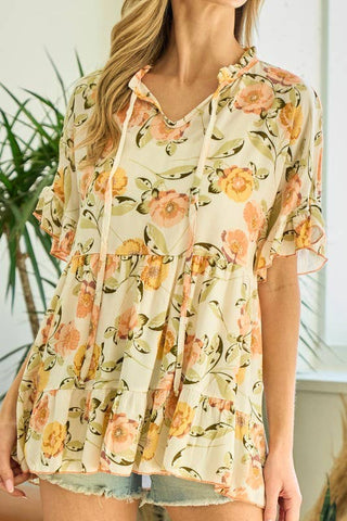 SALE-Fly to the floral top