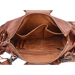 Frisco Handcrafted Leather Crossbody Bags: Cognac