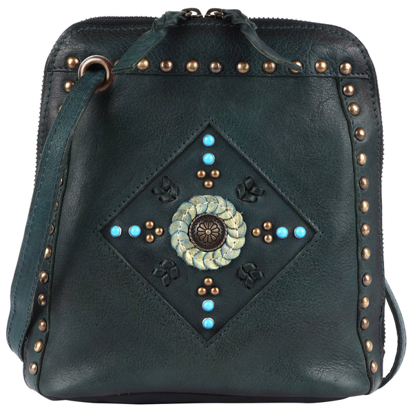 Levi Handcrafted Leather Crossbody Bags: Black