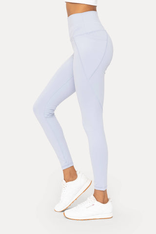 Tapered Band Essential Solid Highwaist Leggings: BLACK / S:M:L (2:2:2)