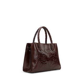 Patricia Nash Genovese Top Handle Crossbody - Rose Tooled: British Tan