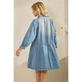 SALE Overfit Button Down Denim Shirt Dress
