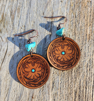 "Emery" Handmade Leather Earrings