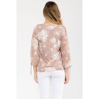 FLORAL MIX MEDIA CASCADE SHIRT