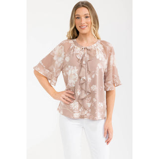 FLORAL MIX MEDIA FLUTTER PEASANT