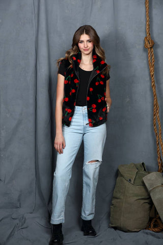 Faux Fur Zip Up Vest