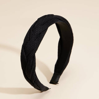 Elegant Braided Textured Headband: Olive / One / 4EH87019