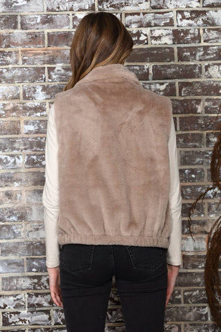Faux Fur Zip Up Vest