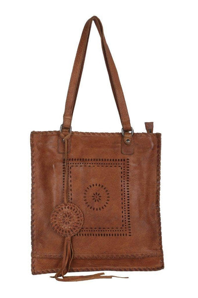 Soleil Handcrafted Leather Tote Bags: Black