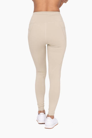 Tapered Band Essential Solid Highwaist Leggings: BLACK / S:M:L (2:2:2)