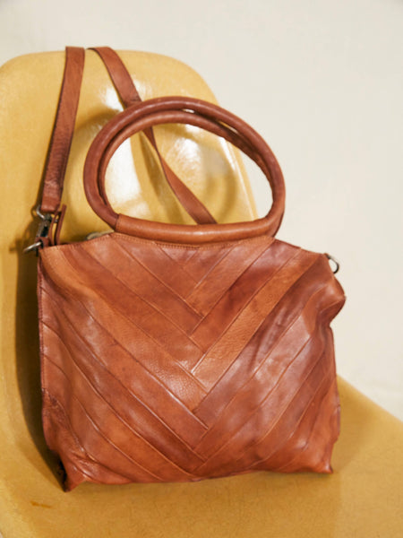 Dalton Handcrafted Leather Tote Bag - Select Colors on Sale!: Cognac