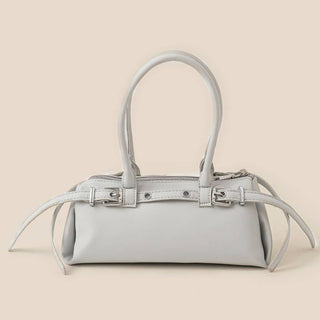 Faux Leather Belt Decor Hand Bag