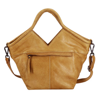 Casey Handcrafted Leather Tote/Crossbody Bags: Cognac